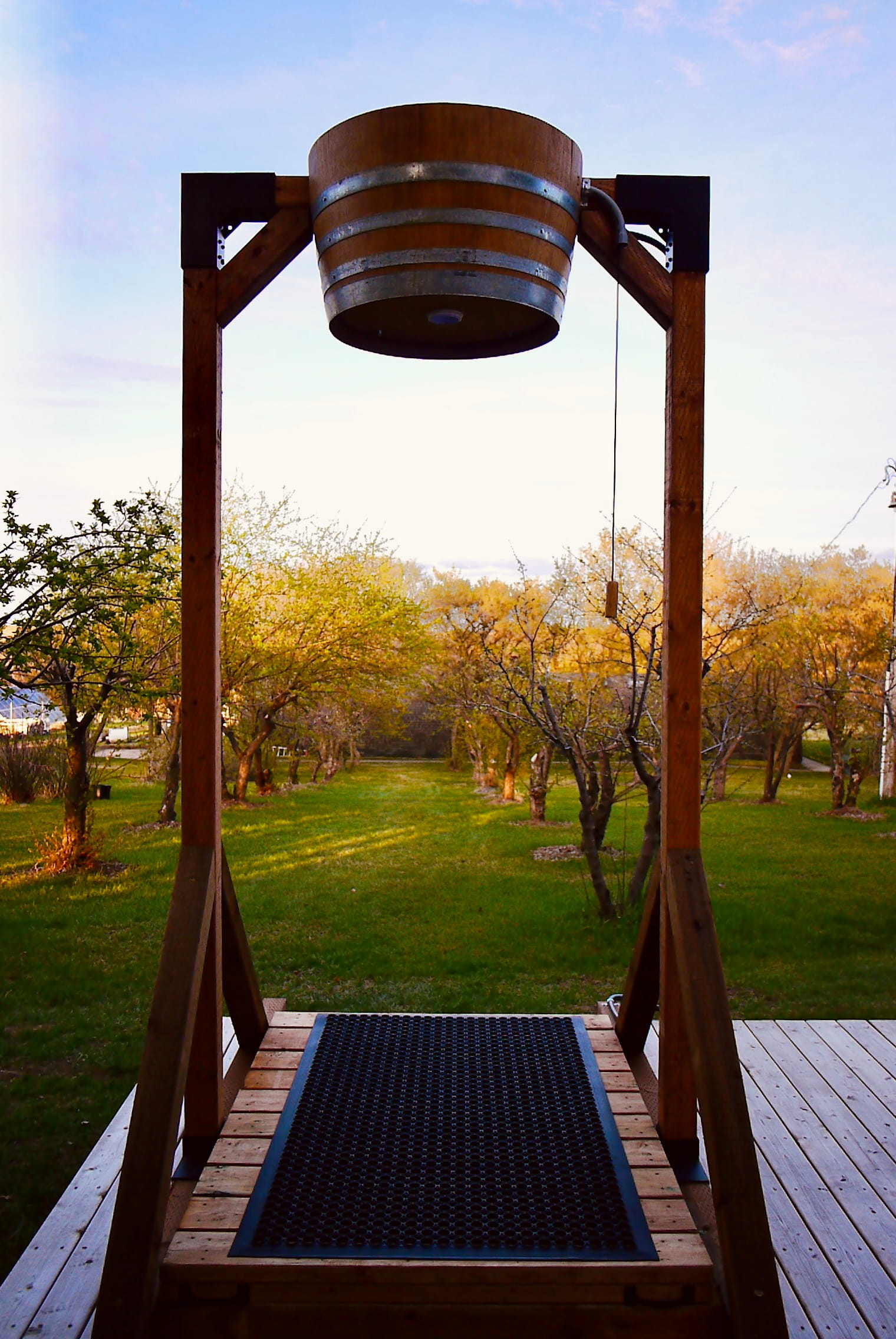 Cold Bucket overlooking orchard